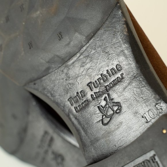 John Fluevog Leather Chelsea Boot Suede Brown Twin Turbine 1224 Start St. - Picture 16 of 16